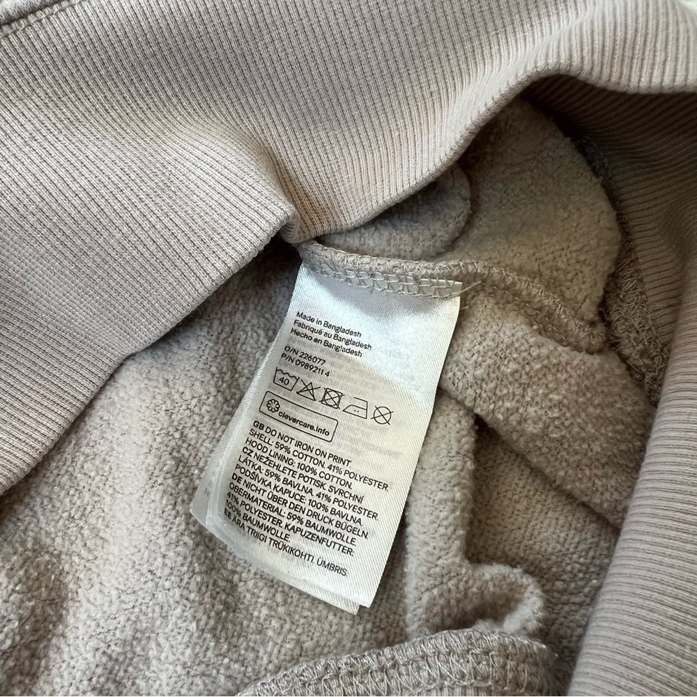 H&M Light  Beige Sweatshirt Hoodie - Picture 6 of 7